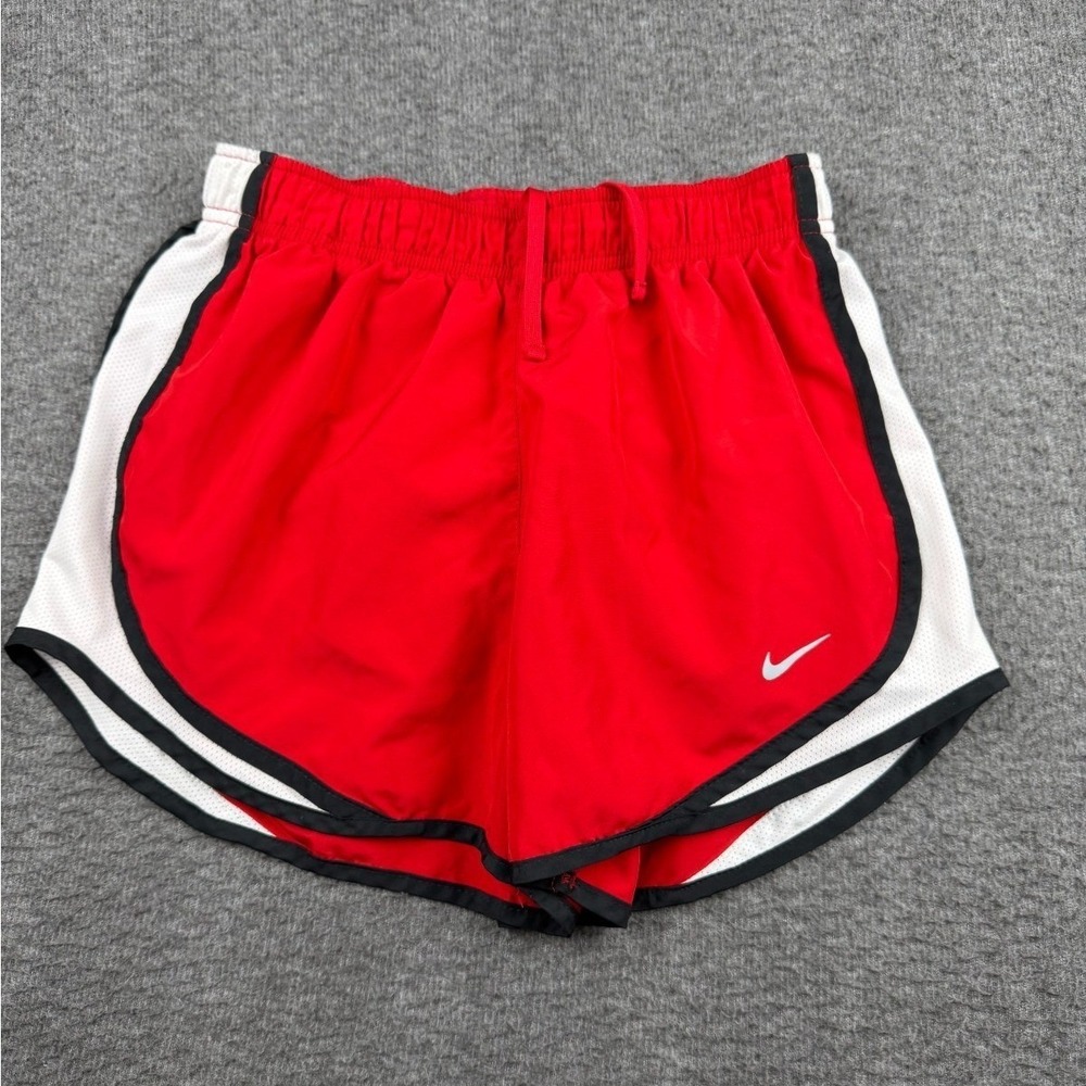Nike Women's XS Tempo Running Shorts Red White Black Dri-FIT Lined